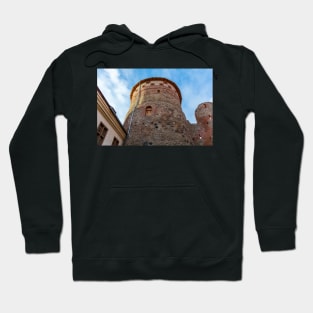 Medieval Bauska Castle courtyard with lookout tower Hoodie